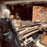 Das während der Flutkatastrophe in der Eifel zerstörte Atelier von Künstlerin Maf Räderscheidt in Gemünd.